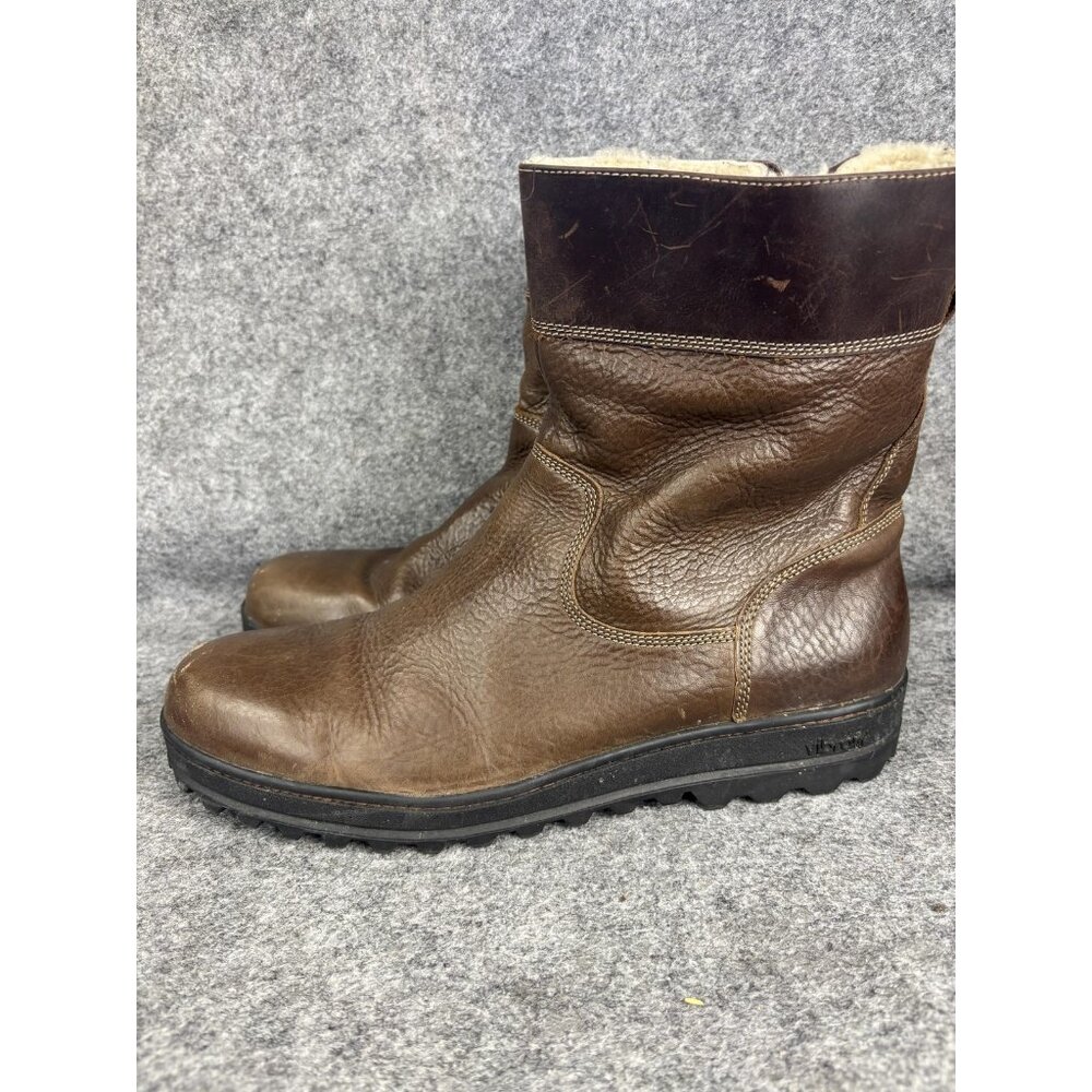 Trask‎ Winslow Boots Mens Size 13M Brown Leather Shearling Lined Waterproof